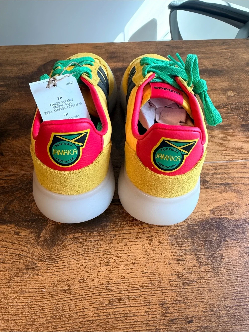 adidas Kids Yellow Black Green Lace Low-Top Sneakers